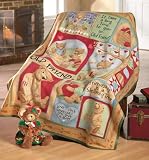 Teddy Bear Fleece Throw Blanket by Winston Brands