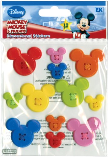 EK Disney DBM001 Mickey Icon Adhesive Buttons