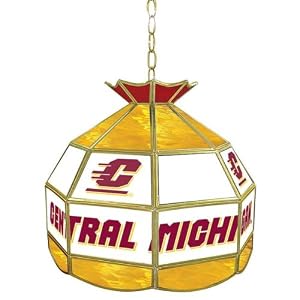 Trademark Central Michigan U stained glass Tiffany lamp - 16-inch