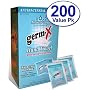 200 Ct - Germ-X Antibacterial Hand Sanitizing Wipes - Premium Brand with Moisturizing Vitamin E - 200 Individually Wrapped Travel Packets - Large 6" by 8" Cloths - Anti-Bacterial Hand Towels - Dispenser Box