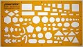 Circle Square Rectangle Arrows Ellipse Triangle Hexagon Pentagon Symbols Drawing Drafting Template Stencil