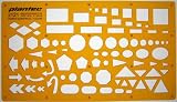 Circle Square Rectangle Arrows Ellipse Triangle Hexagon Pentagon Symbols Drawing Drafting Template Stencil