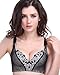 ETOSELL Women Push Up Underwire Padded Up Embroidery Lace Bra Brassiere Black36B
