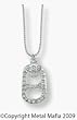 PAVE SILVER F*CK TAB NECKLACE WITH CUBIC ZIRCONIA GEMS