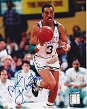 Signed Dennis Johnson Photo - with "3 RINGS" Inscription - Autographed NFL Photos