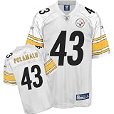 Reebok Pittsburgh Steelers Troy Polamalu Replica White Jersey Extra Large