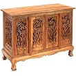 Handmade Asian Furniture - 39" Bamboo Forest Storage Cabinet / Sideboard Buffet - Natural Finish