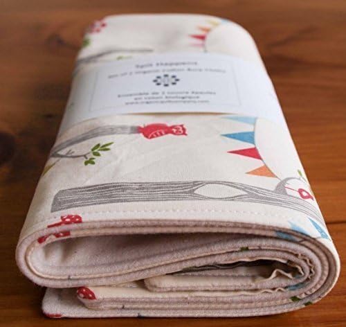 Baby Burping Cloths, Woodland Party with Forest Animals and Bunting