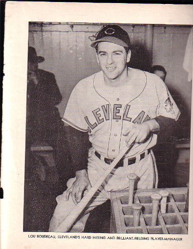 Lou Boudreau Cleveland Indians Baseball Magazine Photo circa 1949