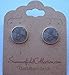 Summerfield Collection Silver-tone Faux Druzy Stone Stud Earrings 12mm (Gray)