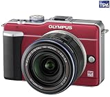 51Jj6wRjcEL. SL160  OLYMPUS Pen E PL1   red + M.ZUIKO DIGITAL ED 14 42 mm Lens + Expert Shot Backpack for digital cameras   black/orange + PS BLS1 Battery + 32 GB Ultra II SDHC Memory Card