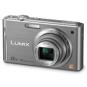 Panasonic Lumix FS37 Digital Camera - Silver (16.1MP, 8x Optical Zoom) 3 inch Touchscreen LCD