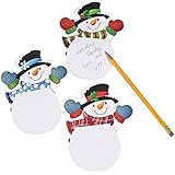 1 X Paper Waving Snowman Notepads (2 Dozen) - Bulk