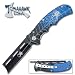 Tomahawk Folding Knife Razor Blue