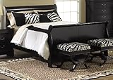 The Carrington Black King Size Sleigh Bed