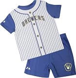 Milwaukee Brewers Infant Pinstripe Short Set