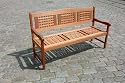 Elegante Gartenbank Lima, 3-sitzer