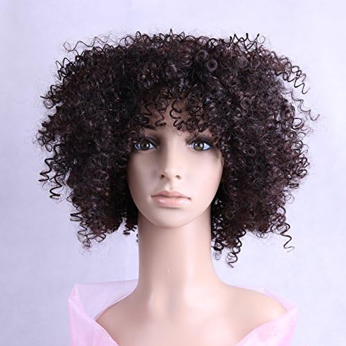 Alisss Queena(TM)High Quality New Women's Long Afro-curly Hairstyle Synthetic Hair Wig Natural Black Full Curly Wavy Glamour Hair Wig Fashion