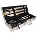 DELUXE Stainless Steel BBQ Cooking TOOL UTENSIL SET - Complete With Luxury Presentation Case.