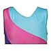 One-piece Rainbow Stripes Ballet Tutu Dancing Athletic Leotard for Little Girl, Hot Pink, 150(10-11Y)