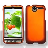 iNcido Brand HTC Desire G7 Cell Phone Rubber Orange Protective Case Facepla ....