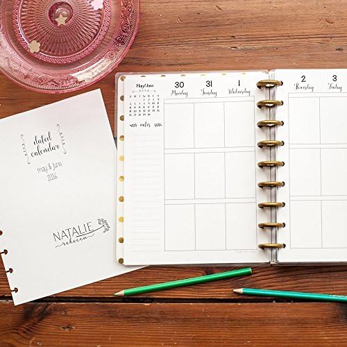 Vertical Dated Calendar Inserts for The Happy Planner, JUNE 2016