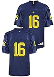Michigan Wolverines 16 Blue Replica Football Jersey By