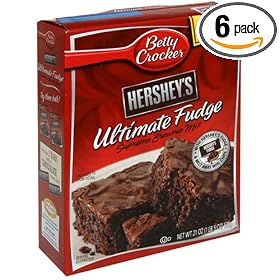 Betty Crocker Surpreme Brownies, Hershey's Ultimate Fudge, 21-Ounces (Pack of 6)