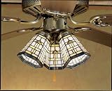 4 Inch W Arrowhead Mission Fanlite Shade Ceiling Fixture