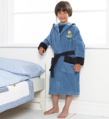 Pure Cotton Bart Simpson Hooded Dressing Gown