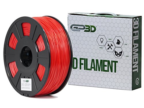 GP3D ABS Red 3D Printer Filament - 1KG 1.75mm 2.2lbs. Compatible With 3D Printers Reprap, Makerbot Replicator 2, Makergear M2 and up, Afinia, Solidoodle 2, Printrbot