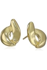 Sterling Silver Open Circle Swirl Stud Earrings