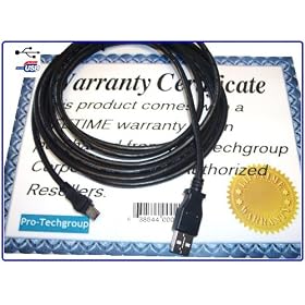 PDA Phone Camera Pro-Techgroup 3 ft Premium USB2.0 A to Mini B 5-pin shielded black High Speed Cable for digital camera camcorder, cell phone, smartphone, PDA's, portable digital devices