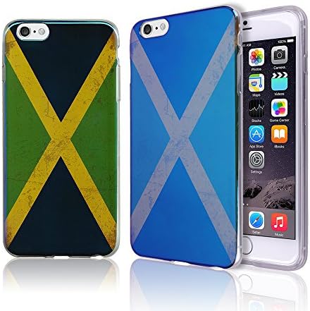 iPhone 6 / 6S Plus Case [National Flag] [Ultra Slim TPU Bumper] Flexible Colorful Rainbow Gel Cover Shock Absorption Graphic Soft Shell Light Jelly Apple iPhone6 Plus / iPhone6S Plus (JAMAICA)