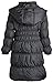 Sportoli Girls Hooded Warm Winter Long Puffer Bubble Coat with Matching Scarf