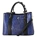 Rimen & Co. PU Leather Snake Skin Pattern Top Handle Handbag Accented with Scarves Décor Enlaced Womens Purse Handbag SW-3610