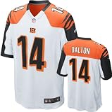 Andy Dalton Jersey: Away White Game Replica #14 Nike Cincinnati Bengals Jersey