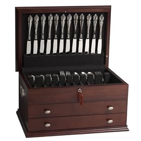 Buy Lucian Flatware Chest (Mahogany) (18.5W x 10H x 12.25D) by Jewelkeepers