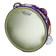 Remo RHYTHM CLUB, Tambourine, 1.75 x 6, 4 Sets Jingles, Rhythm Kids Graphics
