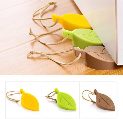 Keeneya® Set of 3-Pack (Yellow+Green+Coffee) Big Foot Office Doorstop Super Wedge Door Stops