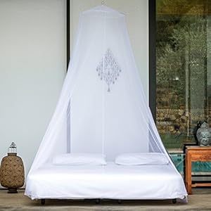 EVEN Naturals® Mosquito Net | Double Bed Conical Curtains | Fly Screen Netting | Insect Malaria Zika Repellent | Money-back Guarantee | Free Carry Pouch, Hanging Kit & eBook | Home & Travel