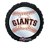 6- Licensed MLB San Francisco Giants 18 Foil Balloons For Parties And Team Spirit