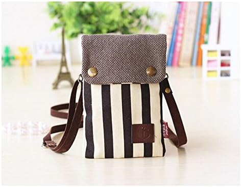 Katloo Female's Small Stripe Style Crossbody Bag Cell Phone Wallet Purse - with Upgraded Adjustable Shoulder Strap - Fit iPhone 6S/6 Plus,Samsung Galaxy Note 5/4/A8/i9152/Mega 2/Mega 6.3,LG G Flex