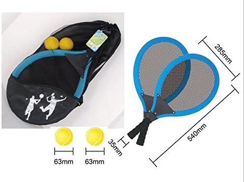 Eyefy Tennis Racquet 21 Inches(2pcs in Pack) + Tennis Ball (Ages 3-7) (Blue)