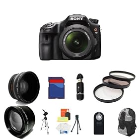 Sony Alpha A57 SLT SLR & 18-55mm Lens w/ 32GB Advanced Lens Kit