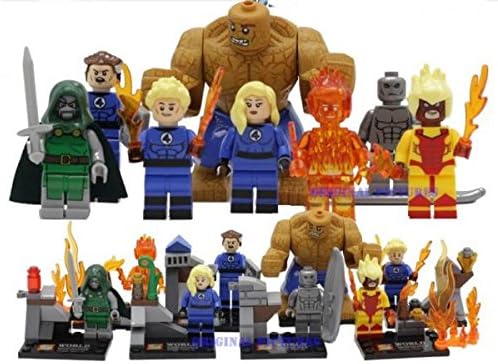 Fantastic 4 Marvel Super Heroes Avengers Minifigures Building Blocks Toys Compatible With Lego 8 pcs/lot #sy167007