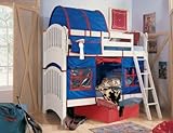 The Getaway Twin Bunk Bed with Blue and Red Tent - Lea 343-976N