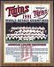 Minnesota Twins 1991 World Series MLB Baseball 13x16 Healy Wall Plaque with Walnut Finish Backing