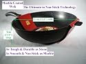 Ceramic Marble Coated Cast Aluminium Non Stick Wok 32 cm (12.6 inches)