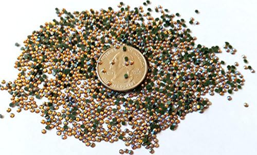 GoldenLiving168 Mermaid Crystal Blue Yellow AB Round 1000pcs Rhinestone 2mm (6ss) 3D Acrylic Nail Art Decoration Cellphone Case USA SELLER! FAST SHIPPING!